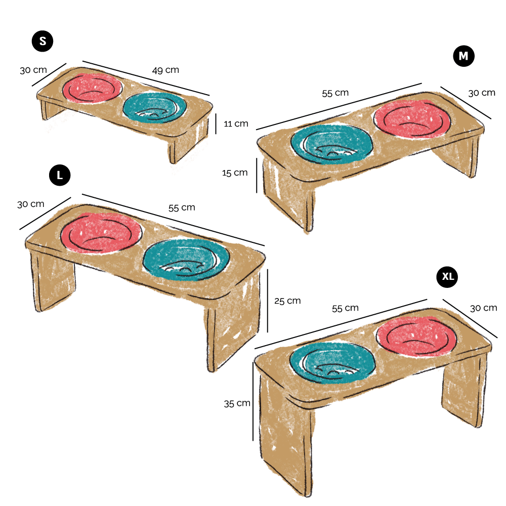 Comedero Ollie 2  Base Armable - Il Can Atelier Comedero Ollie 2  Base Armable - Il Can Atelier