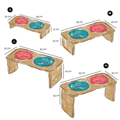 Comedero Ollie 2  Base Armable - Il Can Atelier Comedero Ollie 2  Base Armable - Il Can Atelier