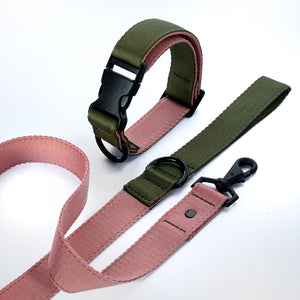 Set Collar y correa Olive crush - Il Can Atelier